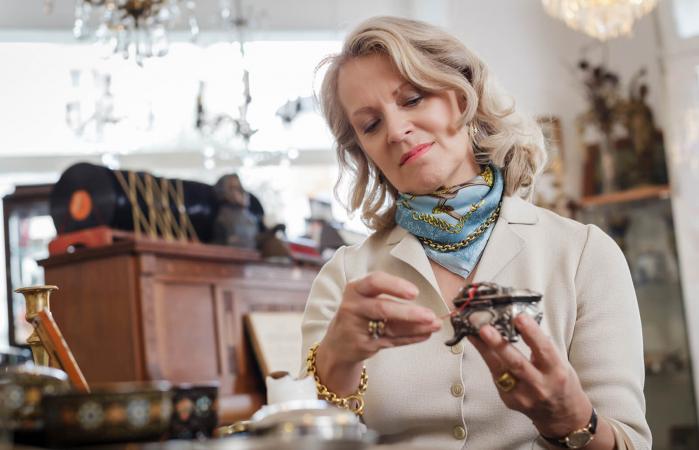 Senior Woman in Antique Shop