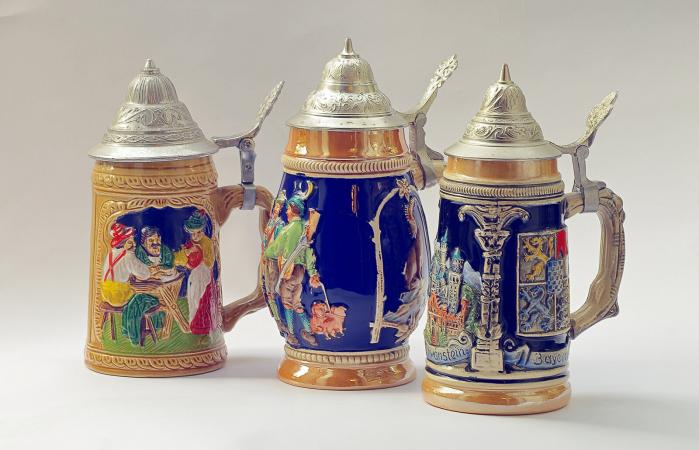 German beer steins