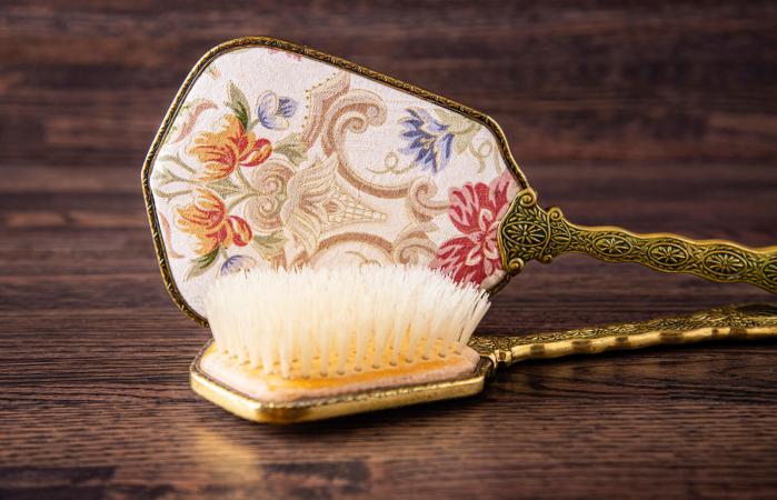 antique hair brush