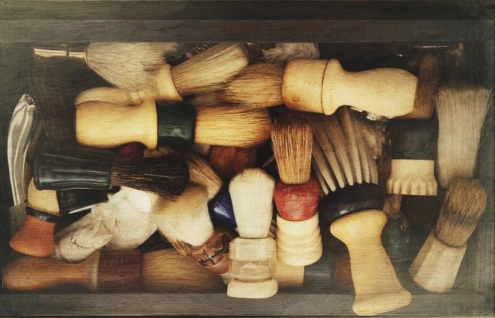 Shaving Brushes In Container