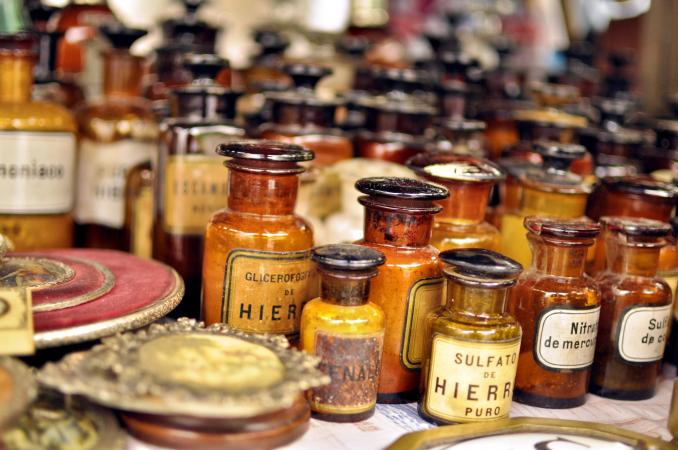 Vintage medicine bottles