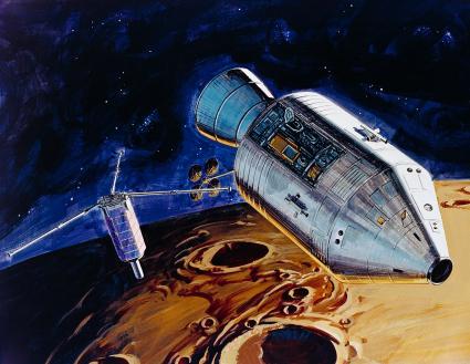 Artistic rendition of Apollo 15 subsatellite