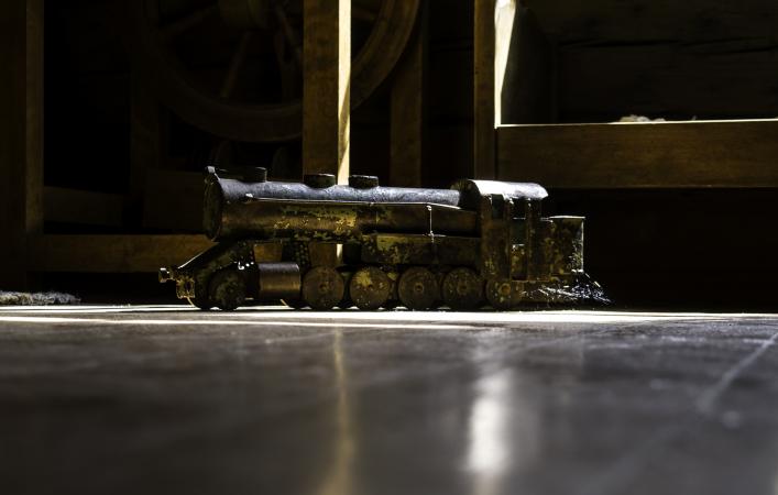 Antique train locomotive toy