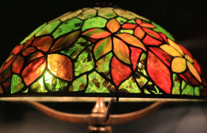 Colorful Tiffany type lamp