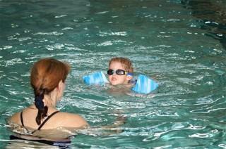 teaching swimming
