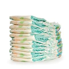 Stack of diapers