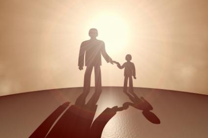 Parent and child holding hands
