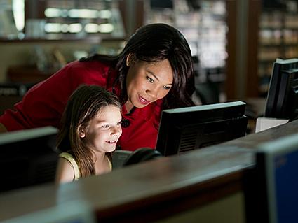 Child with teacher