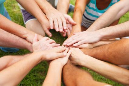 Hands showing unity