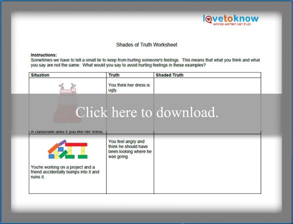 shades of truth worksheet
