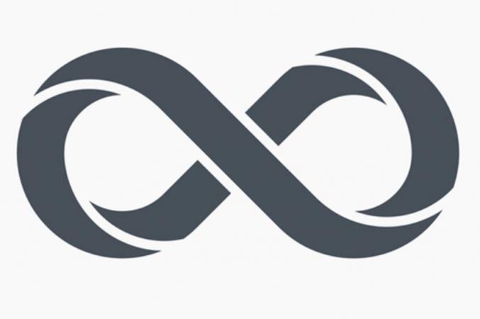 dark grey infinity symbol icon