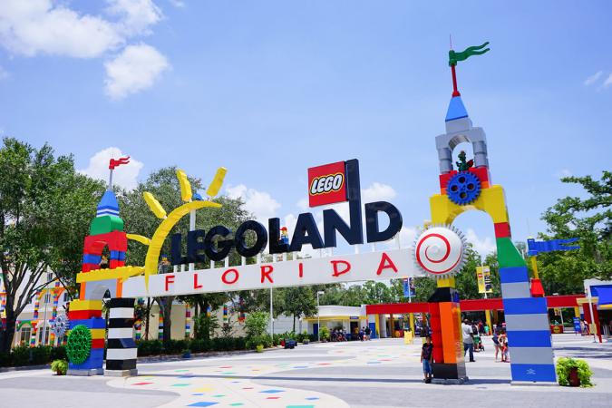 main entrance to Legoland Florida
