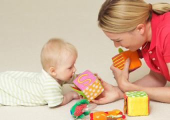 Tummy time with baby