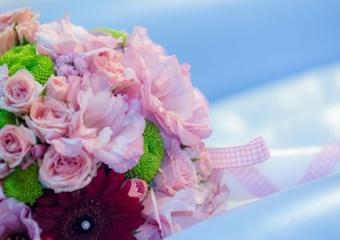 Flowers for baptism candle