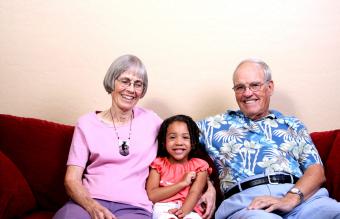 Child with grandparents