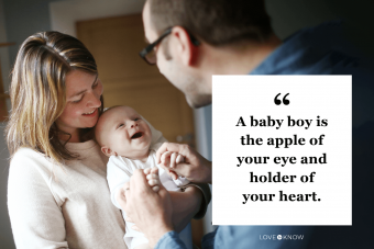 Cute Baby Boy Quote From Mommy and Daddy