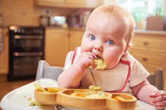 Baby led weaning at tea time