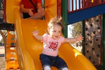 Child on Slide