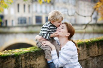 A mom and her toddler