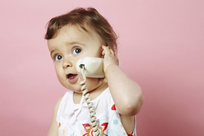 Baby calling on phone