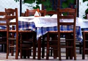 blue plaid tablecloth