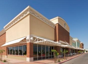 Shopping strip buildings