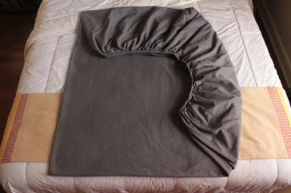 folding a fitted sheet