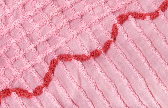 Antique Pink Chenille Bedspread