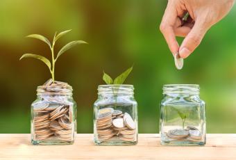 Putting Coins In Jars