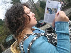 Girl reading a book