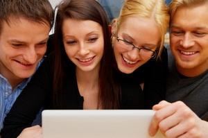 Laughing group