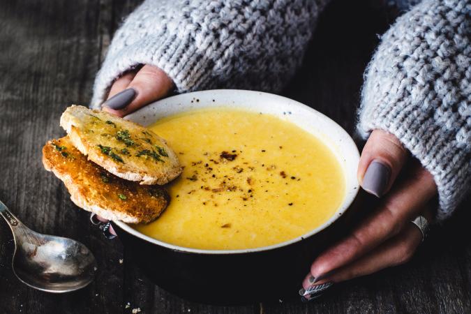Carrot pumpkin cream soup