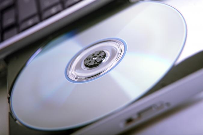 DVD disk in laptop drive