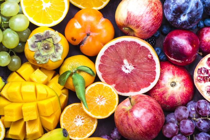 A colorful spectrum of fruit