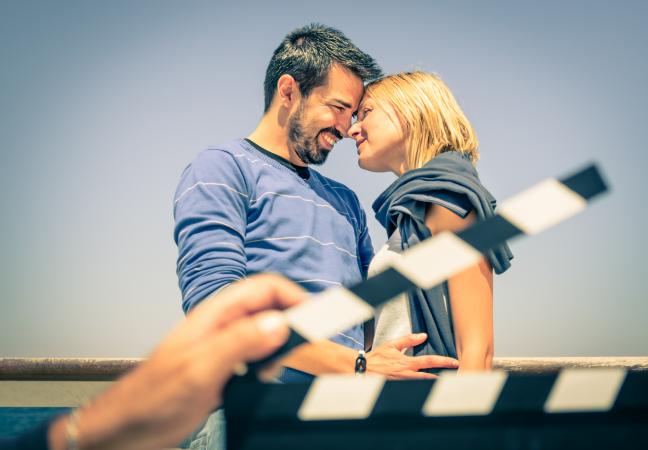Lovers in a movie
