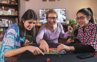 Teens Playing a Game