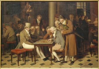 A Game of Draughts at the Cafe Lamblin