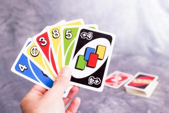 Uno cards in hand