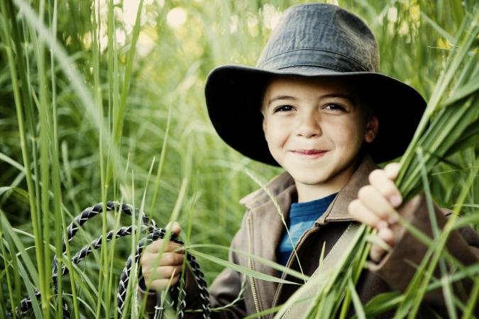 Young boy adveturer