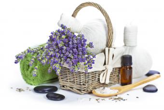 Canasta relajante con lavanda