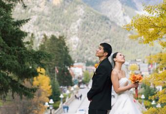 Novios en Banff, Alberta