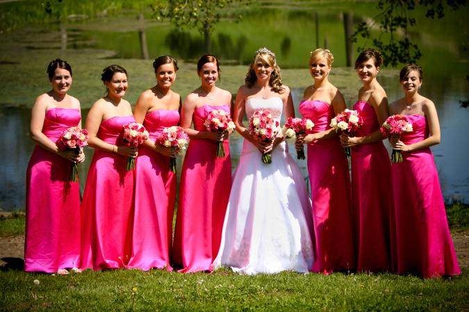Cortejo nupcial en rosa