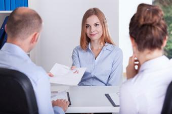 woman in interview