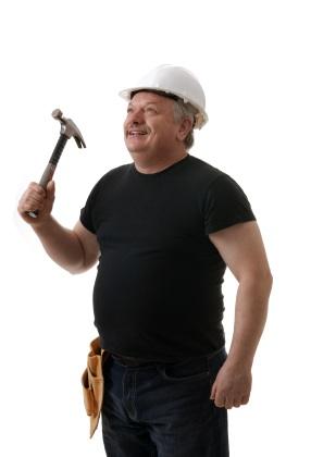 construction worker with hammer