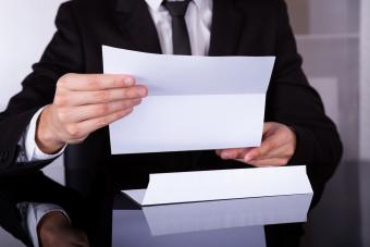 Businessman Holding Letter