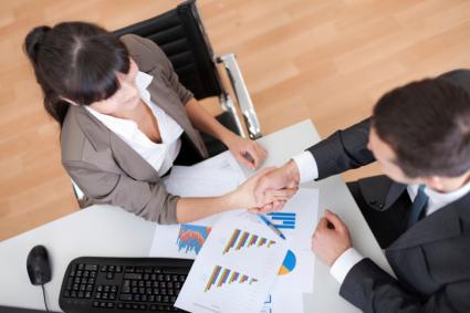 Businesspeople shaking hands