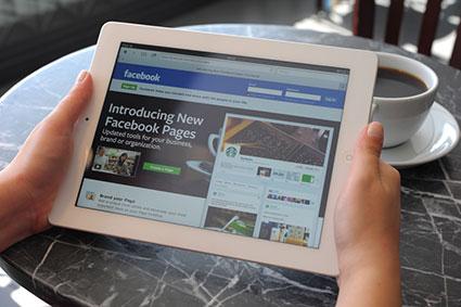 Facebook website page