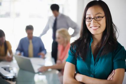 Businesswoman at meeting