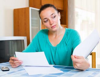 woman with documents