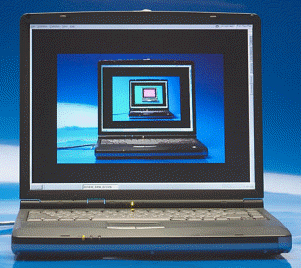 Laptop screen showing a laptop screen...